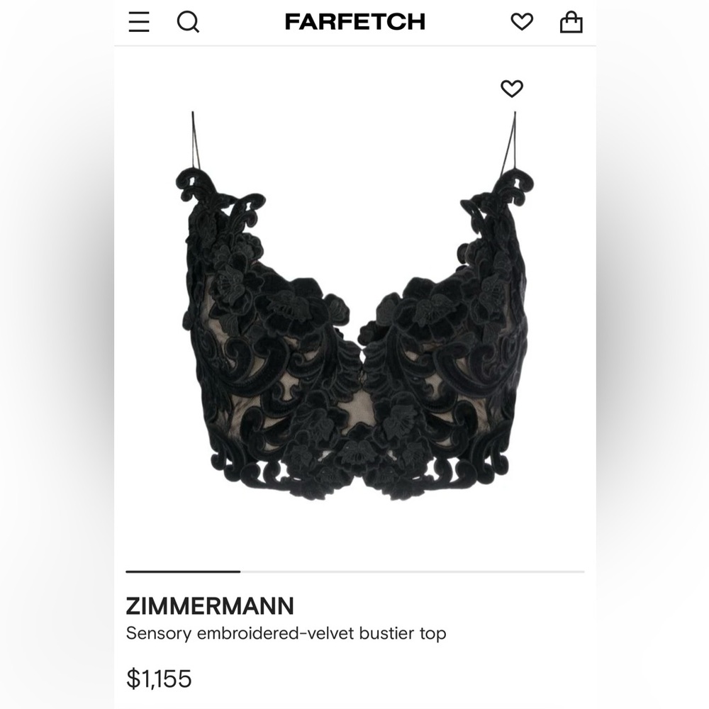Zimmermann
SENSORY VELVET LACE BODICE AU 3 US 10 - Picture 3 of 11